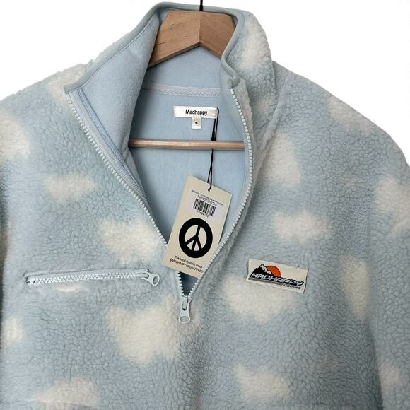NWT Madhappy Cloud Sherpa Thick Quarter Zip (S) - Picture 6 of 15
